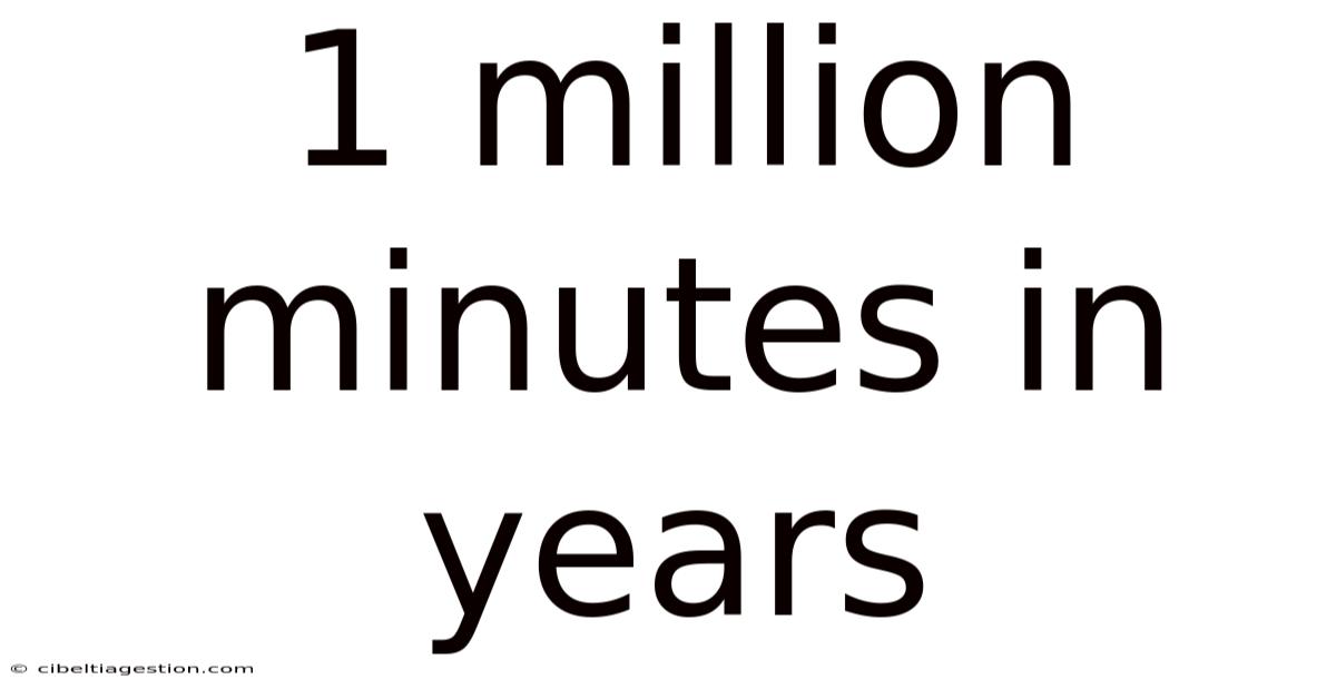1 Million Minutes In Years