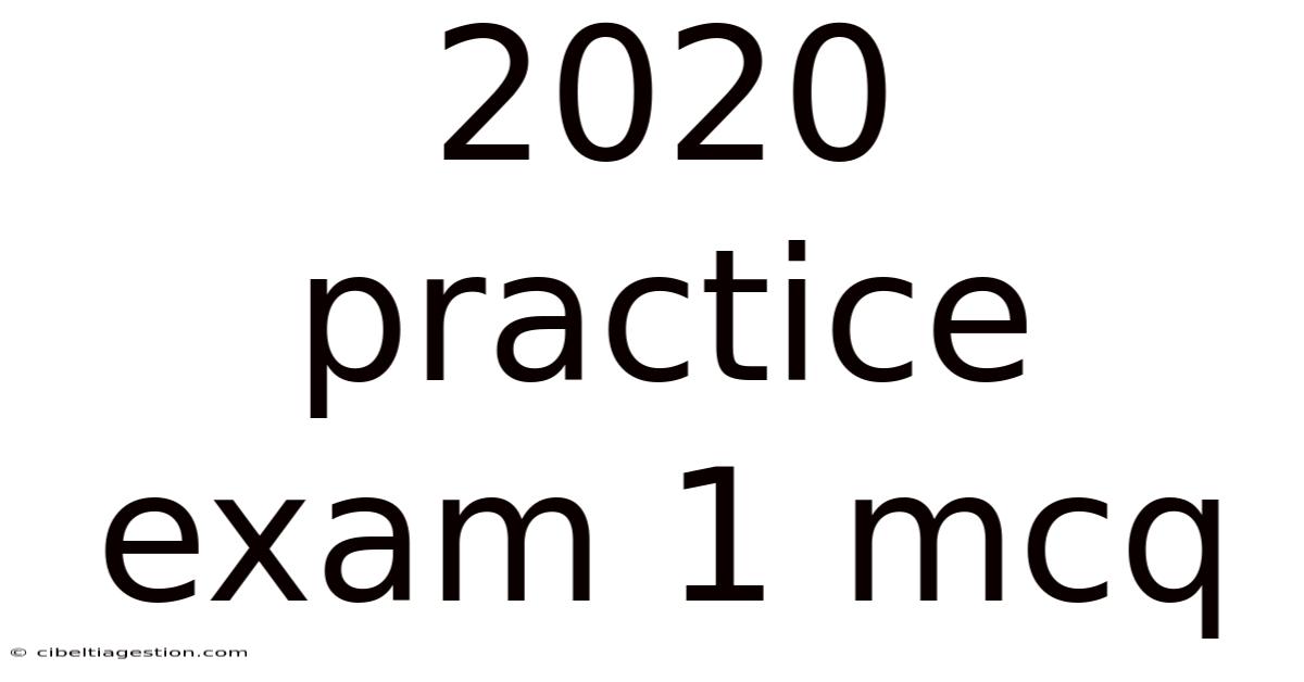 2020 Practice Exam 1 Mcq