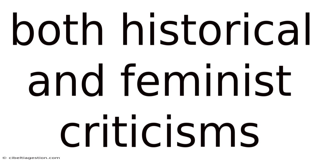 Both Historical And Feminist Criticisms