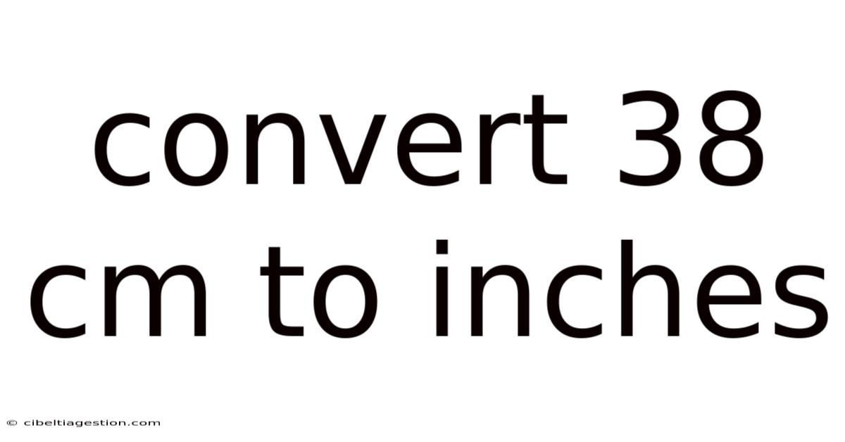 Convert 38 Cm To Inches