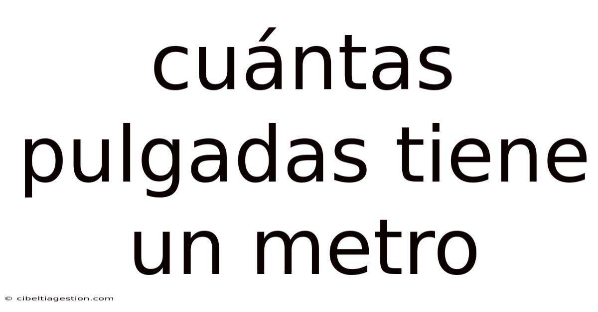 Cuántas Pulgadas Tiene Un Metro