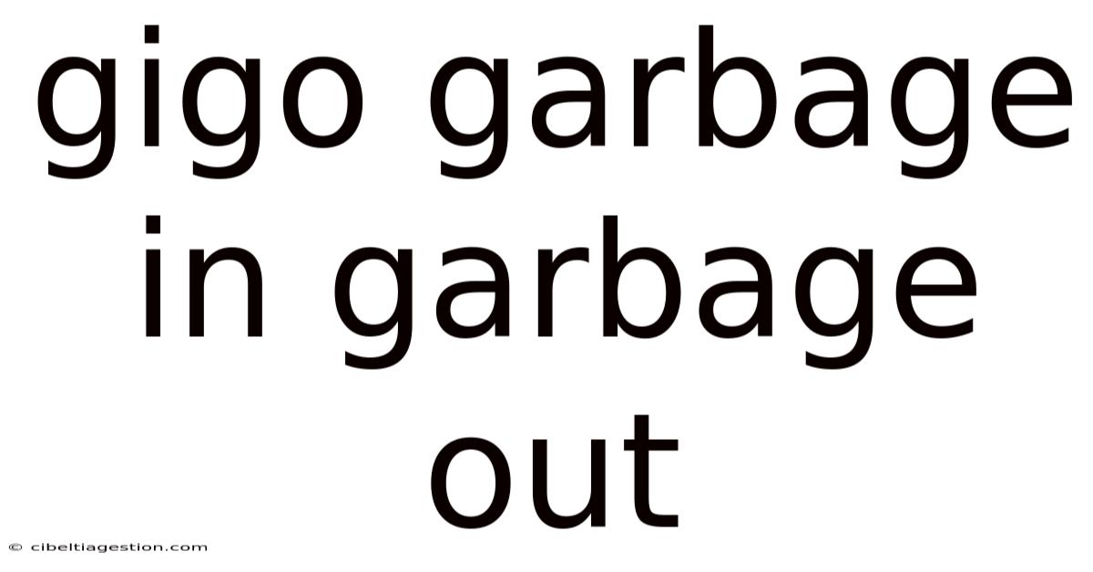Gigo Garbage In Garbage Out