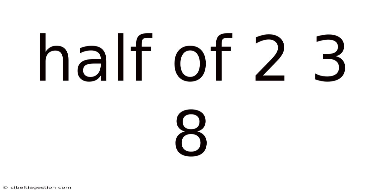 Half Of 2 3 8