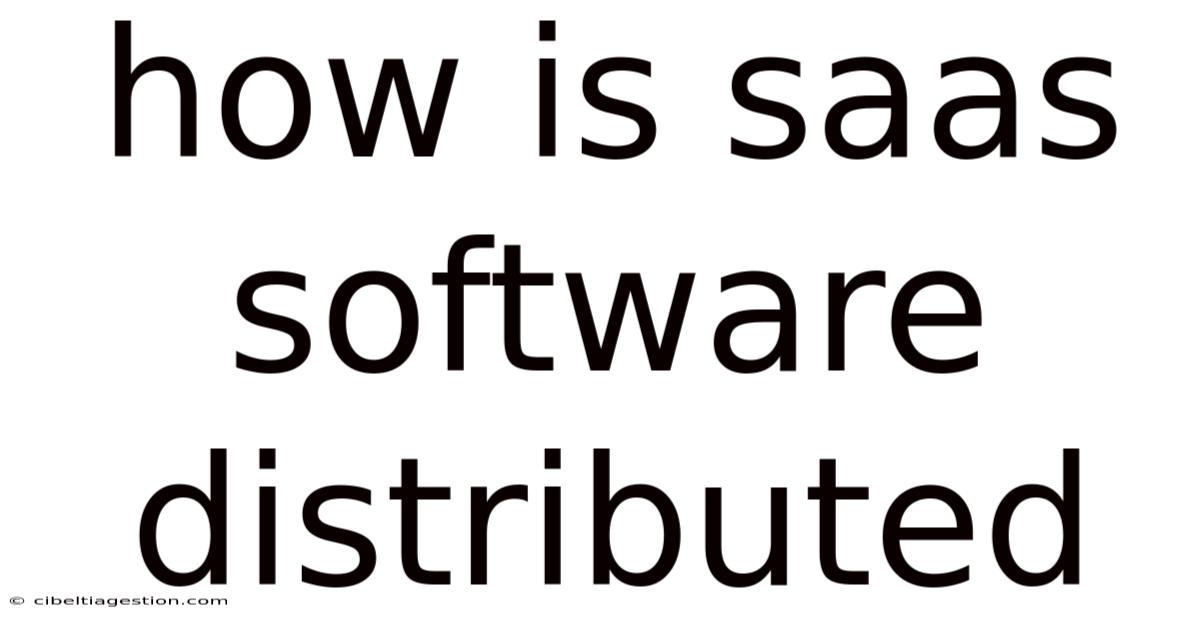 How Is Saas Software Distributed