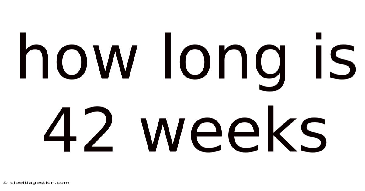 How Long Is 42 Weeks