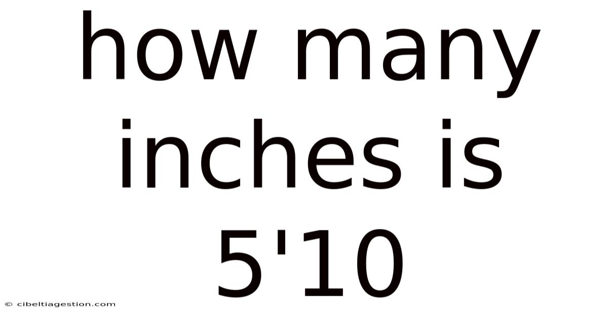 How Many Inches Is 5'10