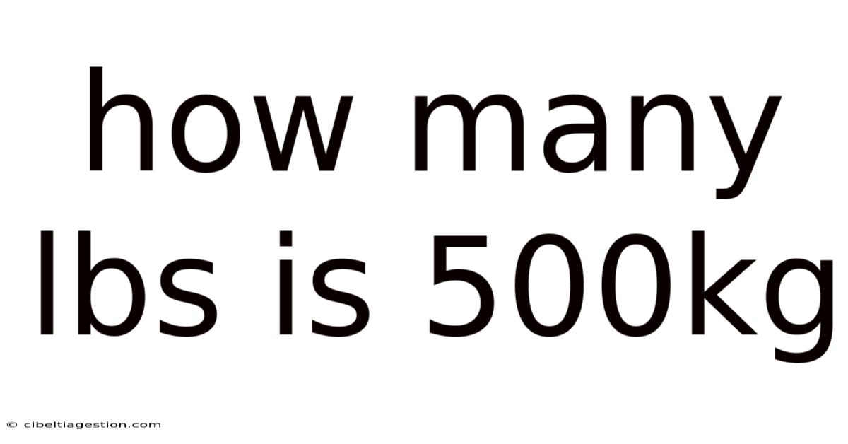 How Many Lbs Is 500kg