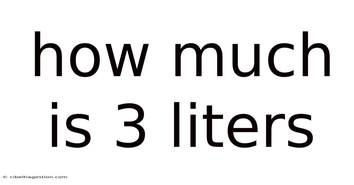 How Much Is 3 Liters