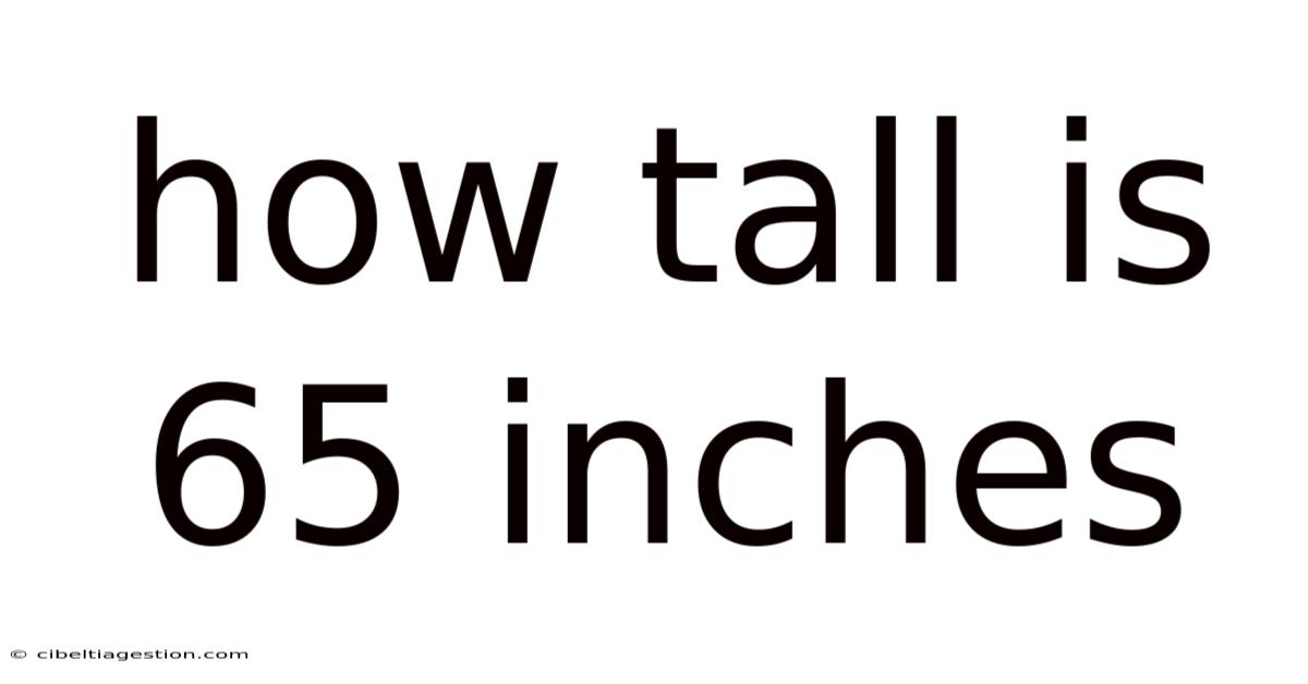 How Tall Is 65 Inches