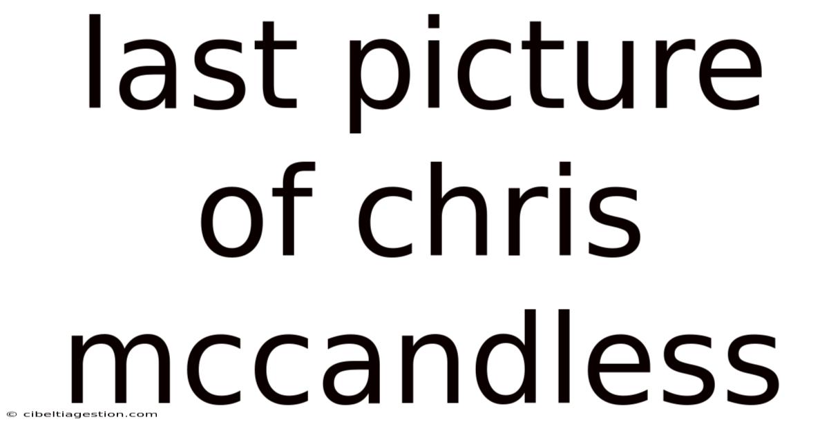 Last Picture Of Chris Mccandless