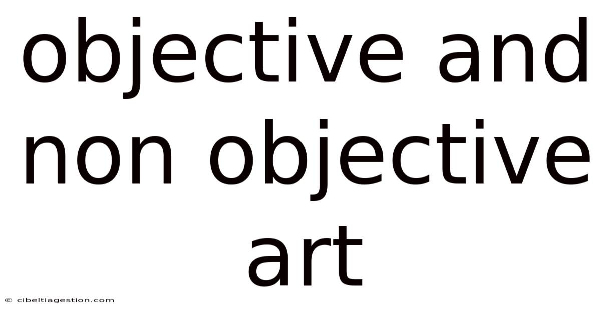 Objective And Non Objective Art