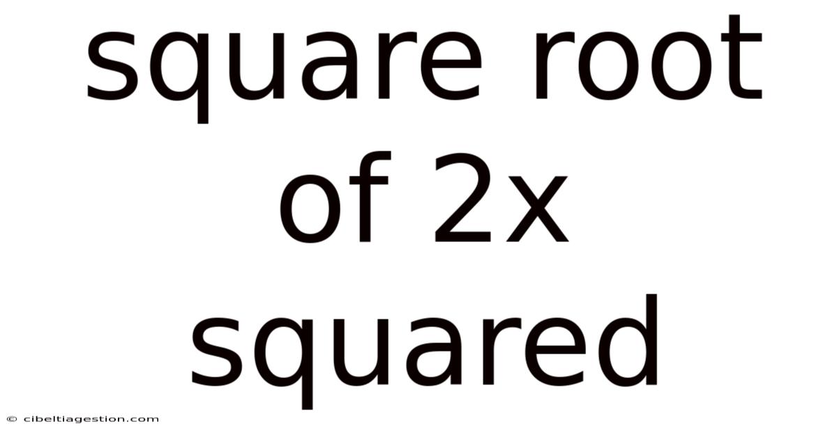 Square Root Of 2x Squared