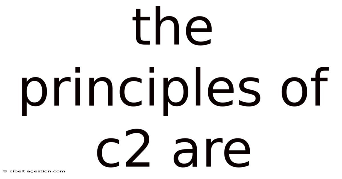 The Principles Of C2 Are