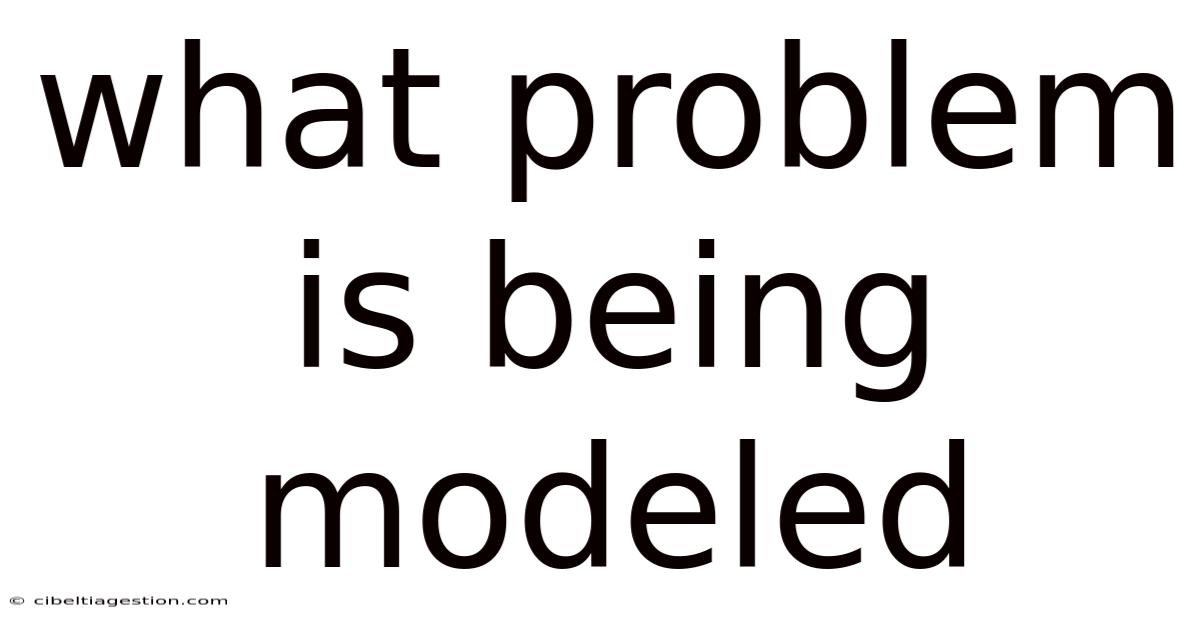 What Problem Is Being Modeled