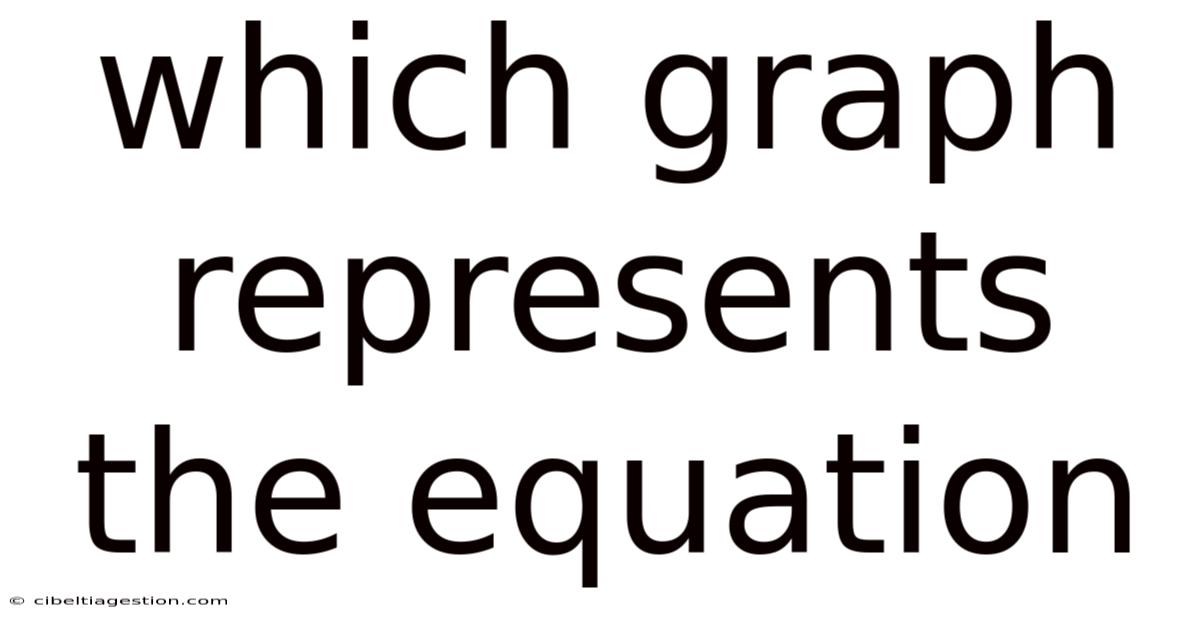 Which Graph Represents The Equation